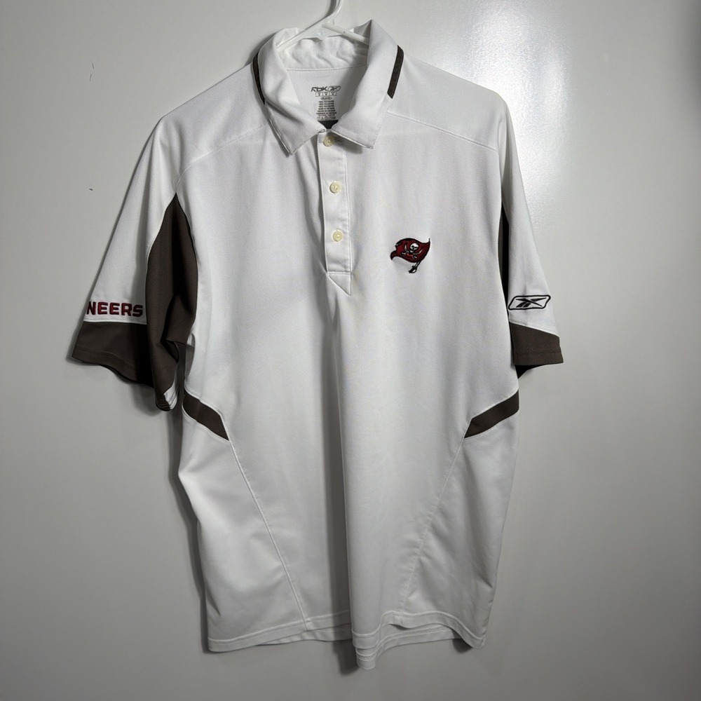 Tampa Bay Buccaneers NFC South Reebok Polo Shirt Size Medium Pre-Owned Good Cond